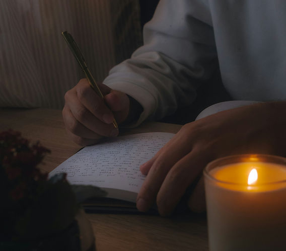 Journalling by candlelight