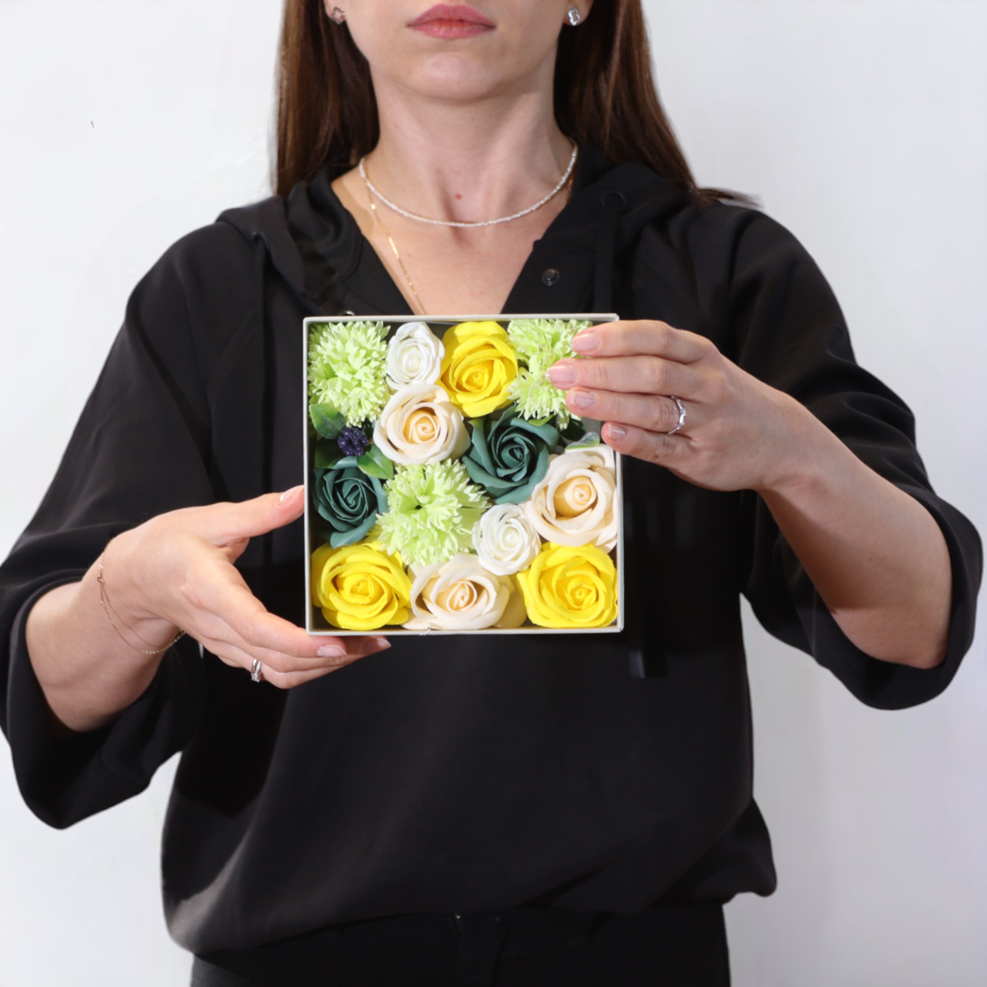Handmade Soap Flowers (200g, Square Gift Box)