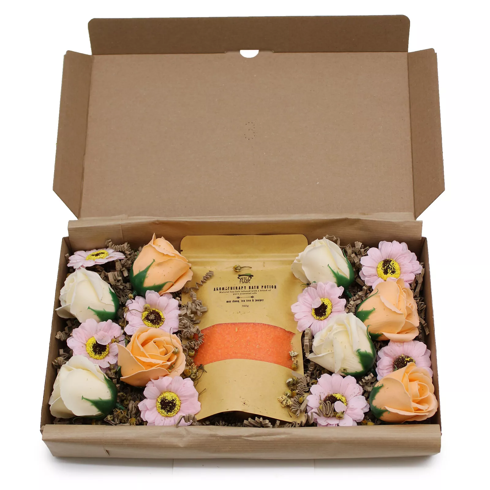 Wild Hare Luxury Spa Bath Kit - Bath Salts & Soap Roses/Sunflowers