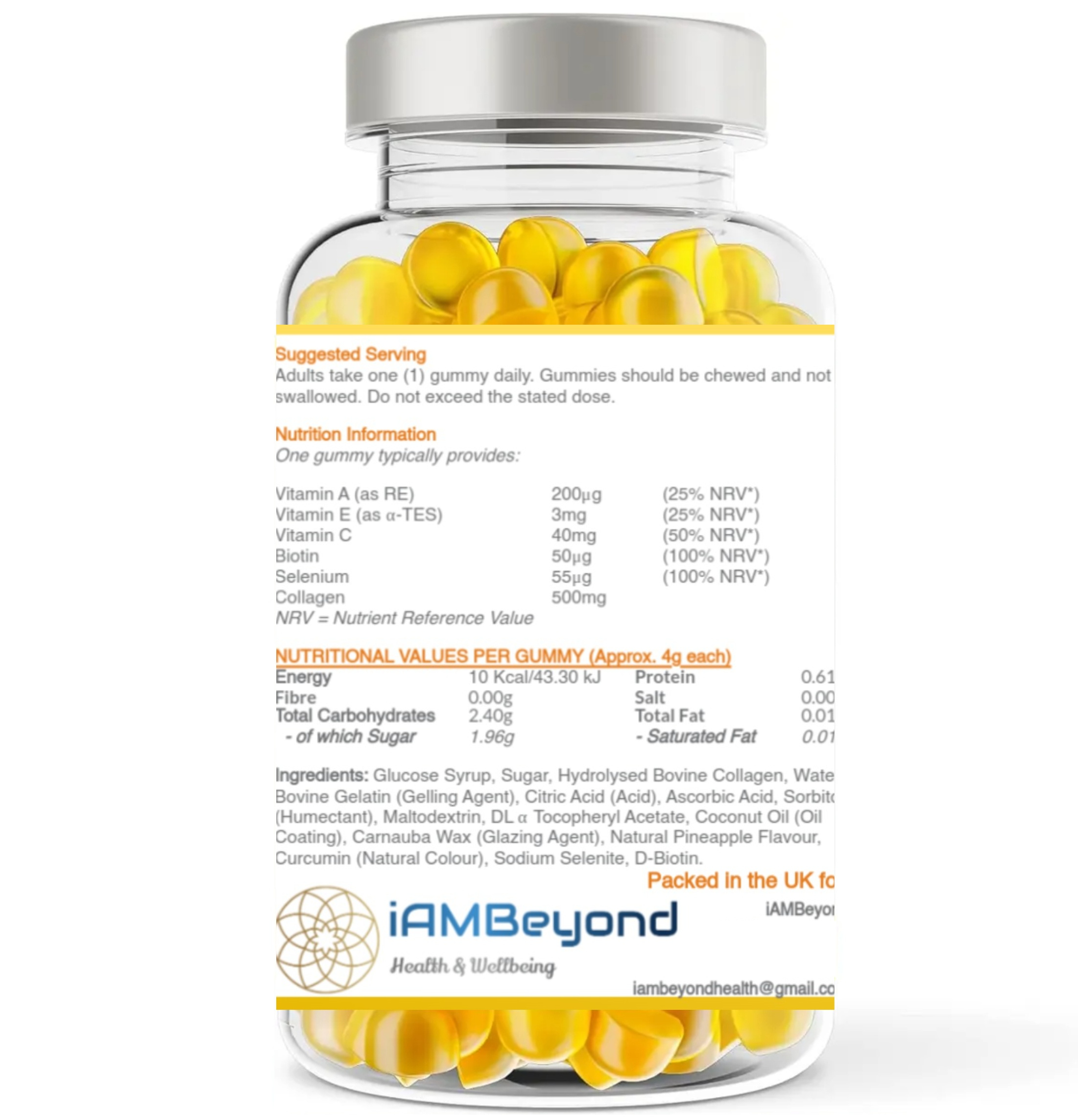 Collagen Complex+ Gummies - 500mg Hydrolysed Collagen with Biotin & Selenium