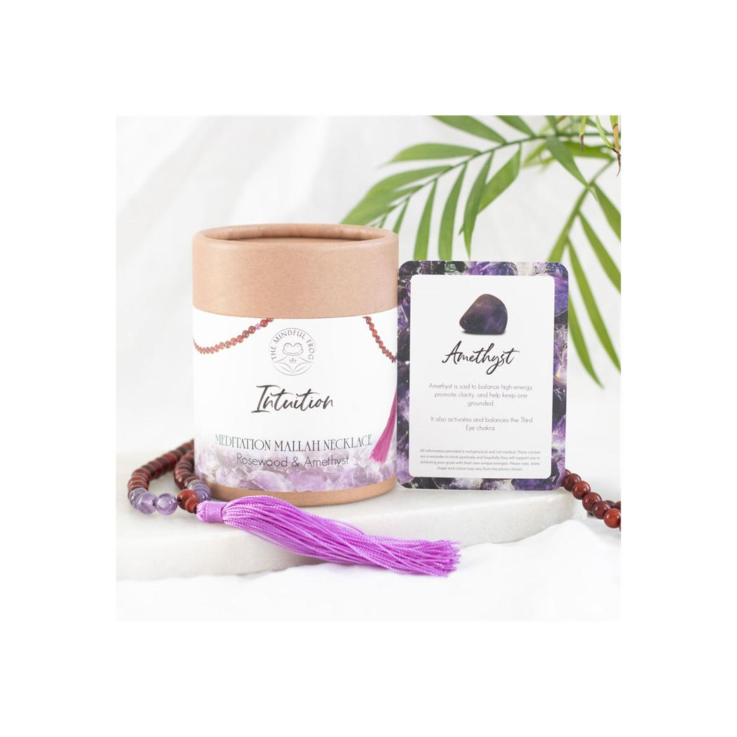Rosewood and Crystal Mala Beads Gift Set