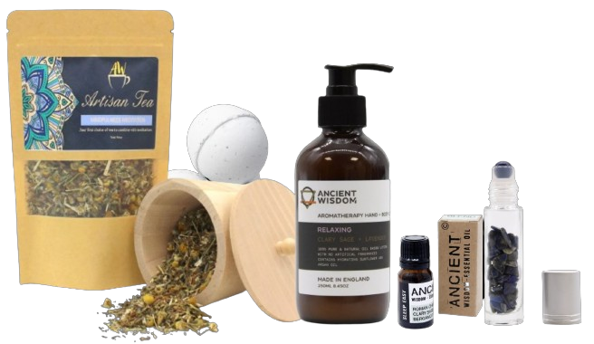 'Sweet Dreams' Luxury Spa Gift Set - Tea, Lotion, Oil And Gem Roller & Bathbomb
