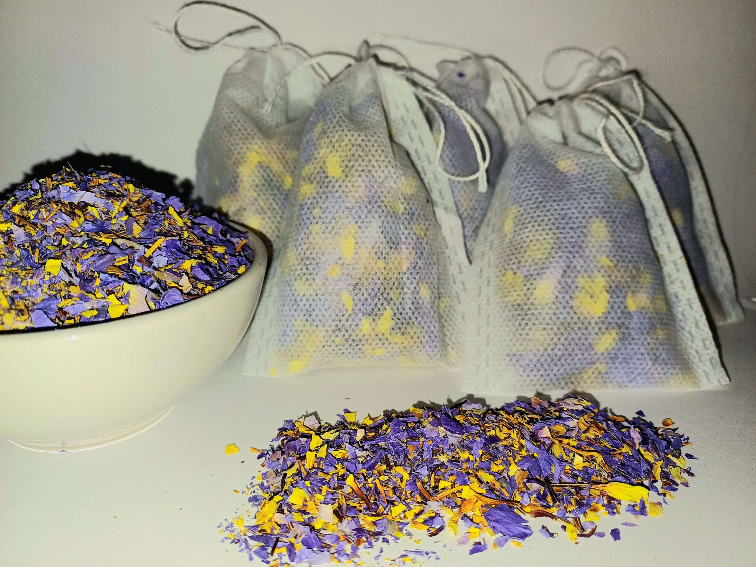Blue Lotus Flower Herbal Bags - For brewing, bath or home fragrance