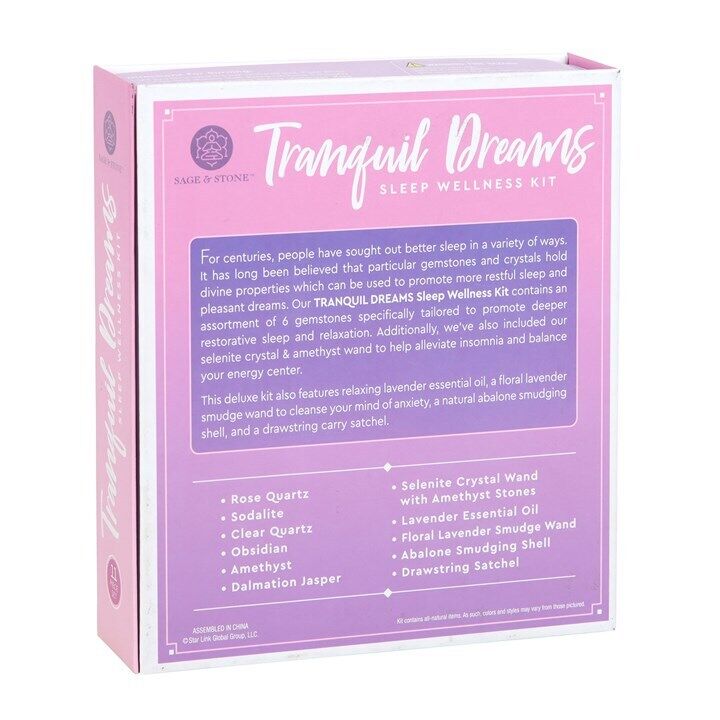 Tranquil Dreams Sleep Wellness Kit (Oils, Crystals, Smudging, Wands)