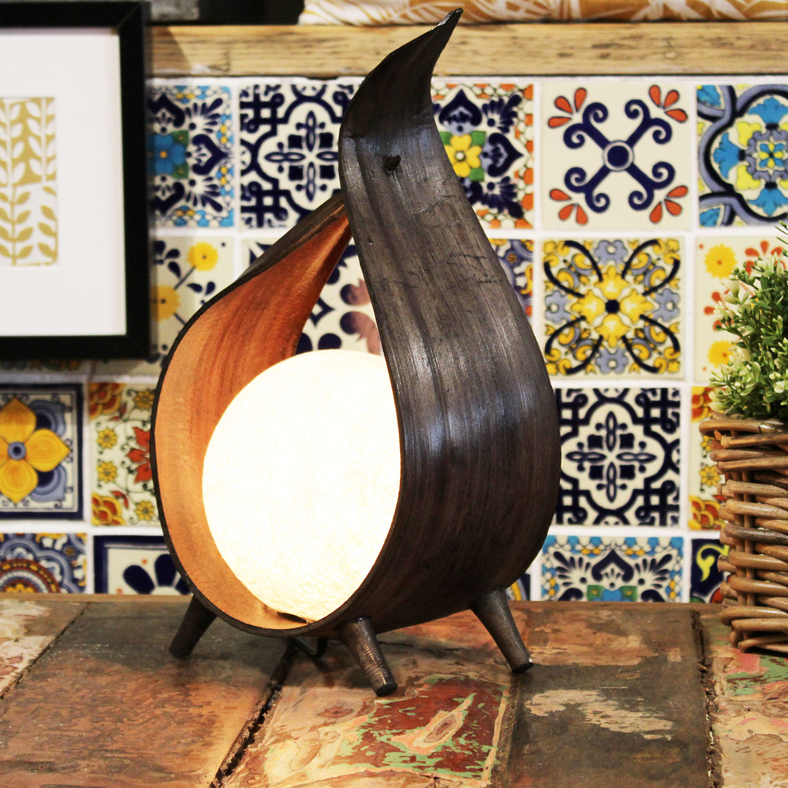 images Natural Coconut Wood Lamps - Unique, sustainable & minimalist home decor!