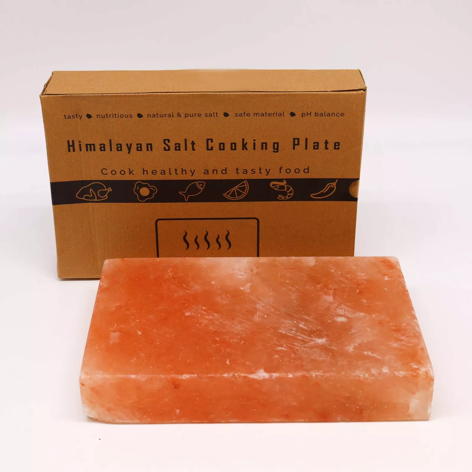 7.5kg Natural Himalayan Salt Ayurvedic Cooking/Serving Block (30x20x5cm)