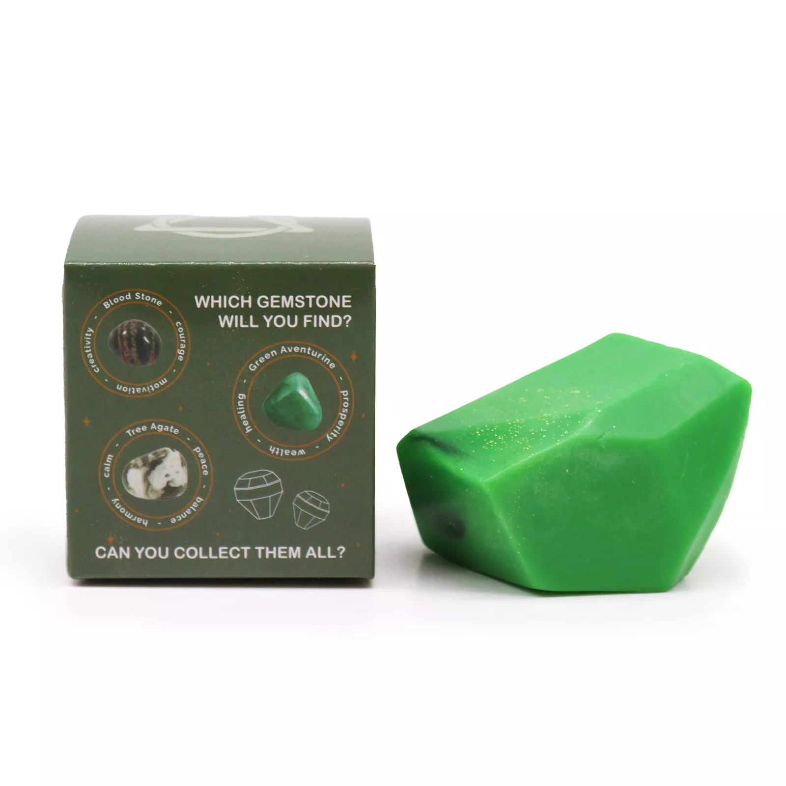 images 4 x Crystal Elementals Soap Set (Handmade with hidden Gemstones)