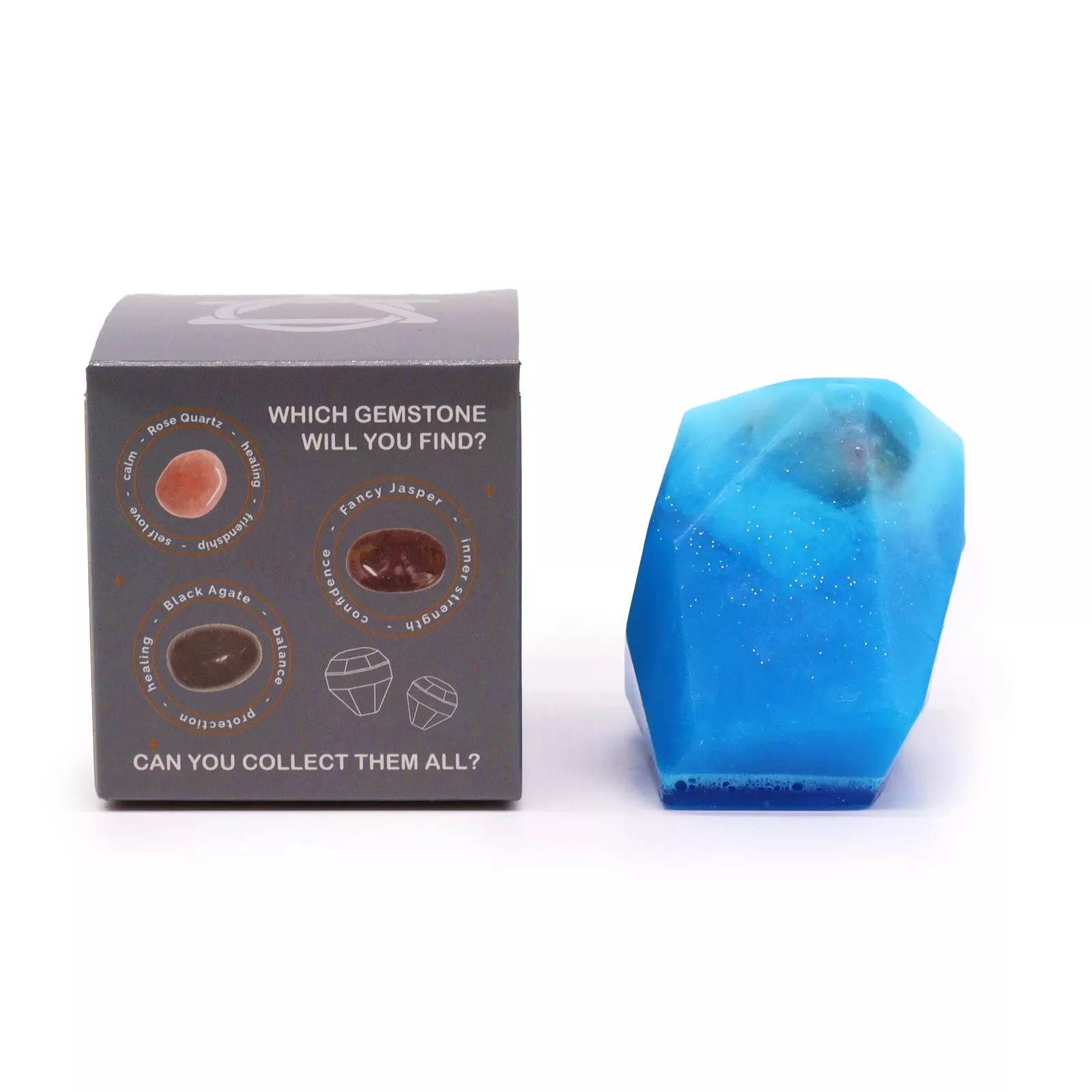 images 4 x Crystal Elementals Soap Set (Handmade with hidden Gemstones)