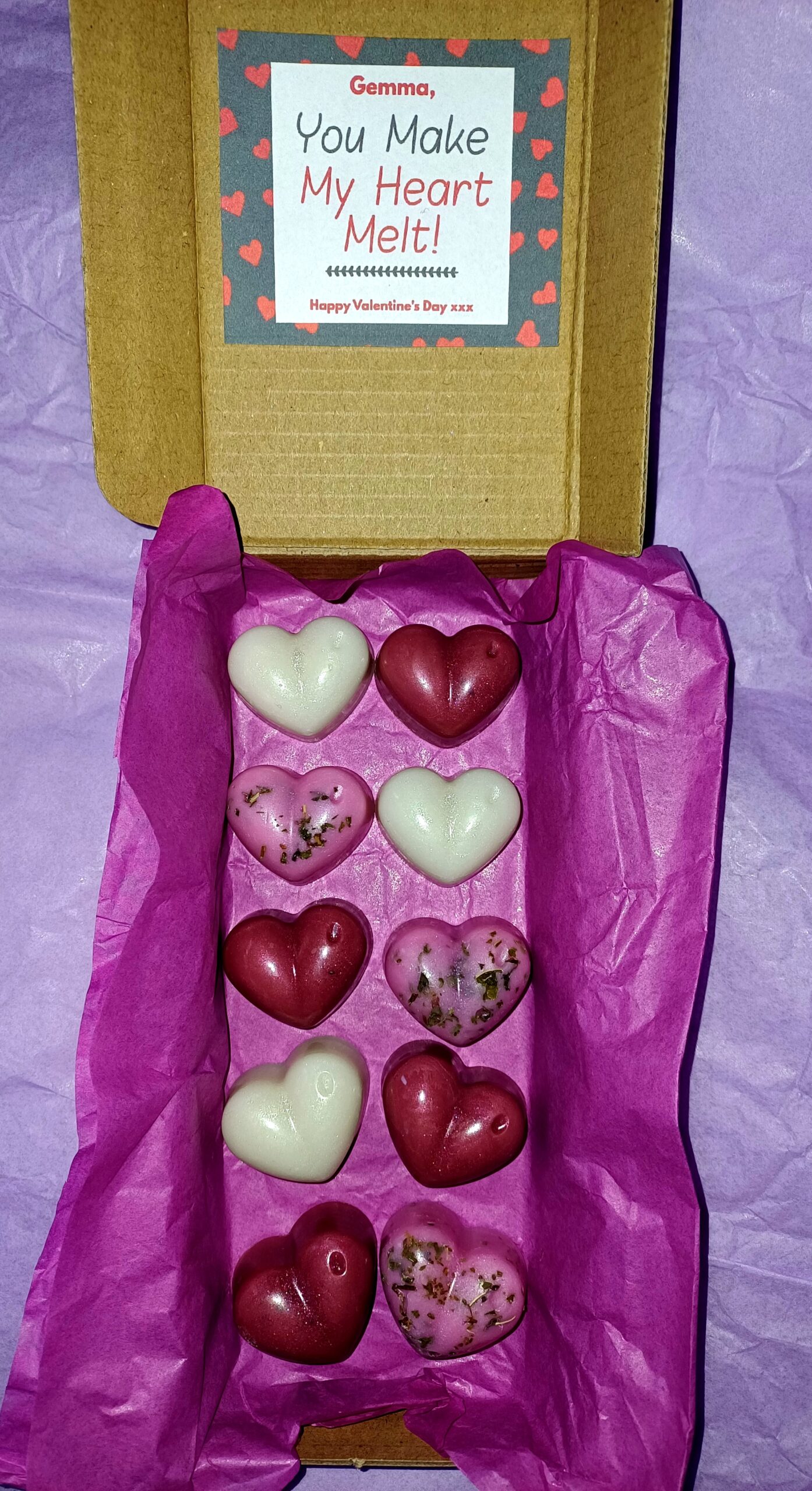 'You make my heart melt' Shimmering Soy Wax Melts (10-pack, assorted scents)
