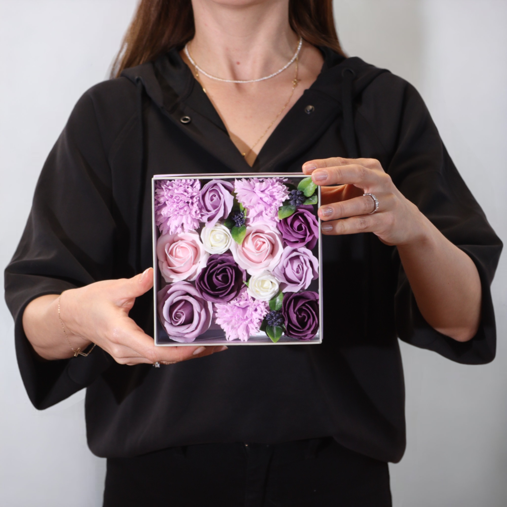 Handmade Soap Flowers (200g, Square Gift Box)