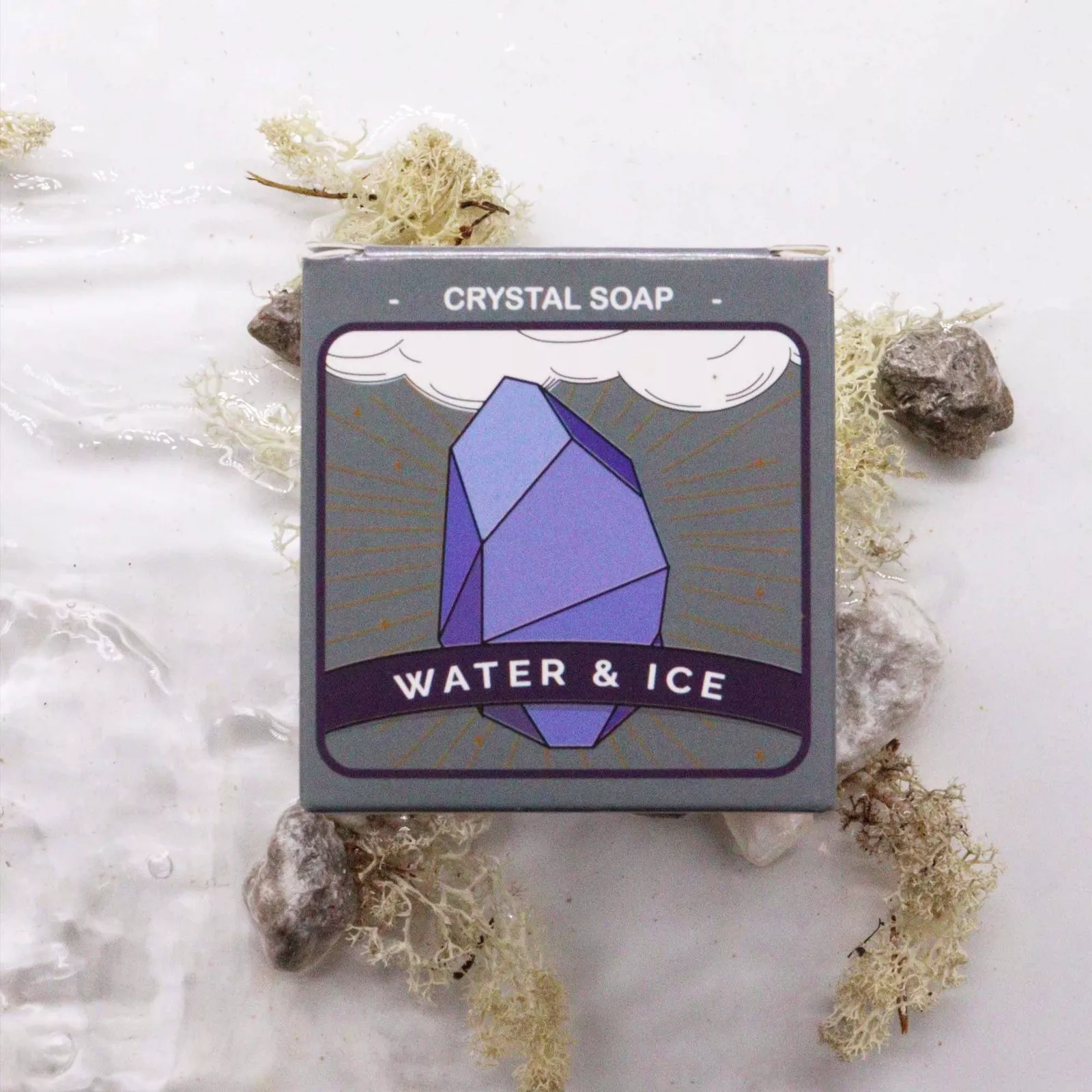 images 4 x Crystal Elementals Soap Set (Handmade with hidden Gemstones)