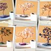 Large Gemstone/Crystal Bonsai Trees - 100 Stones, Agate Bases