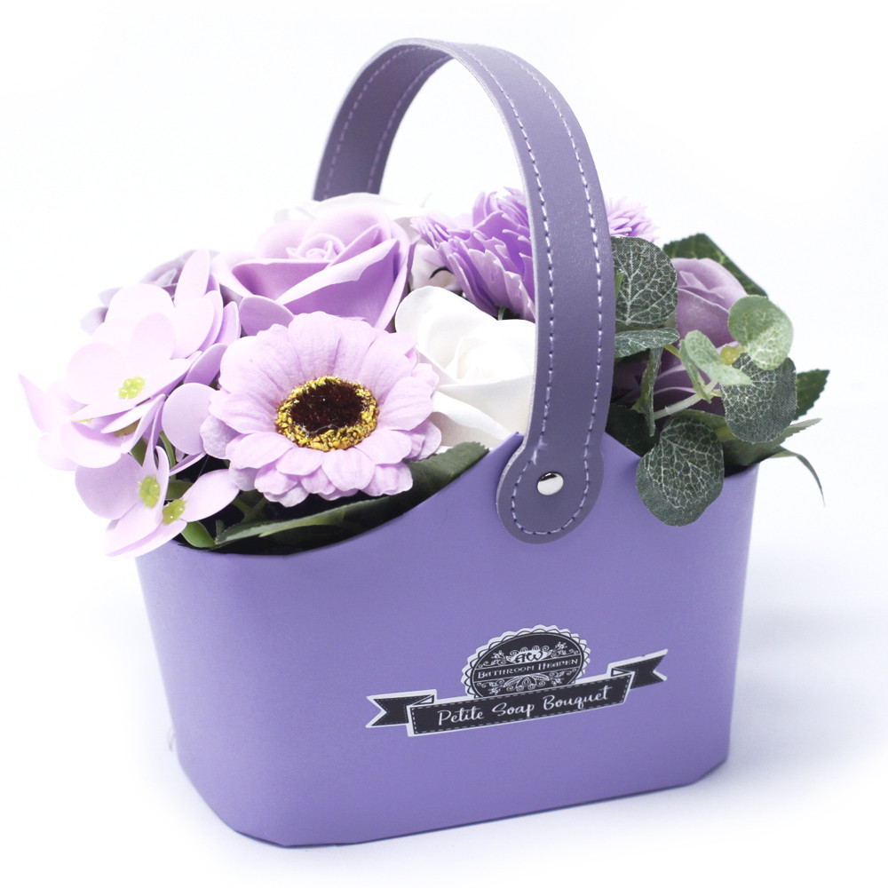 Handmade Soap Flowers - Small Basket/Planter (200g)