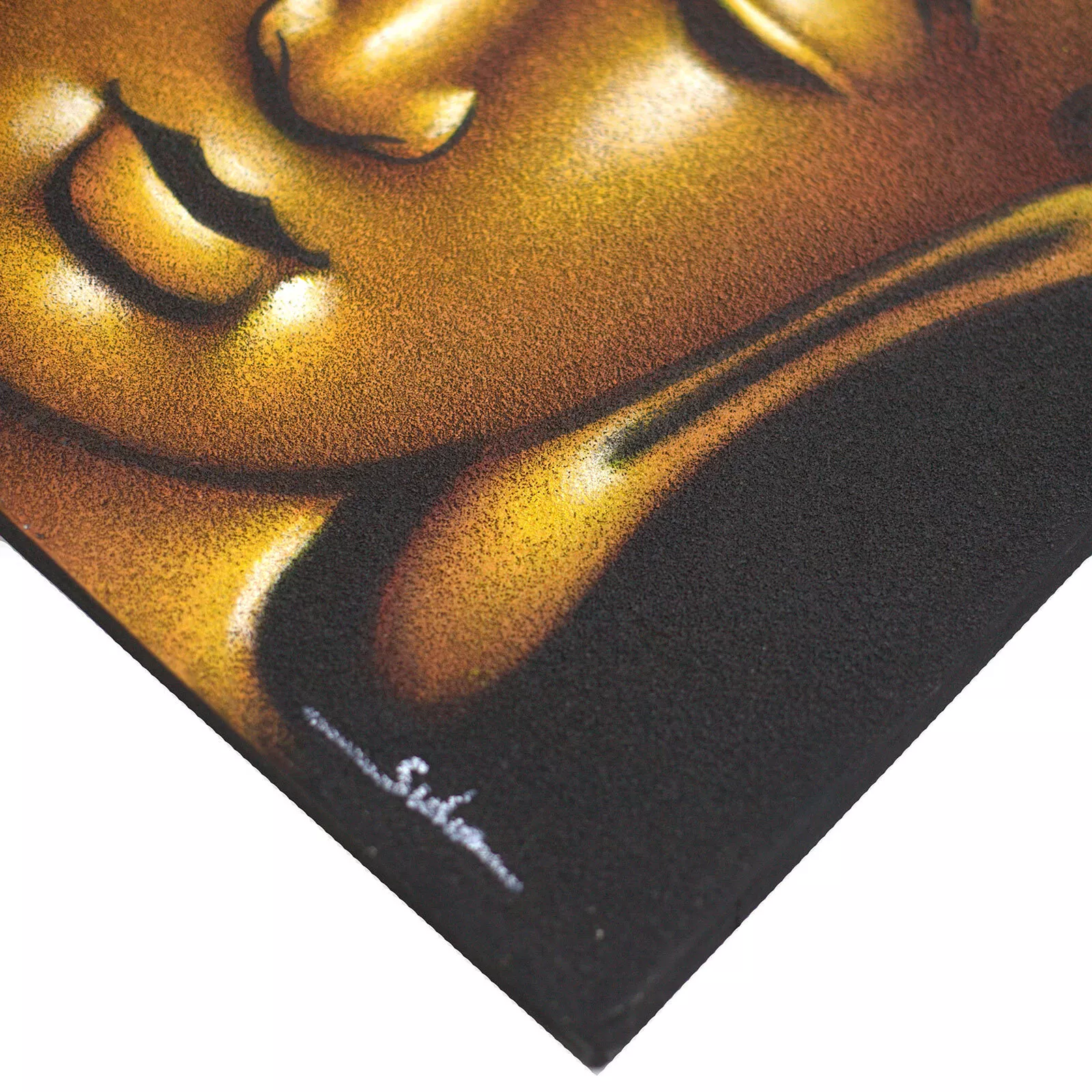 images 60x80cm Buddha Face (Sand Finish), Acrylic Paint on Canvas