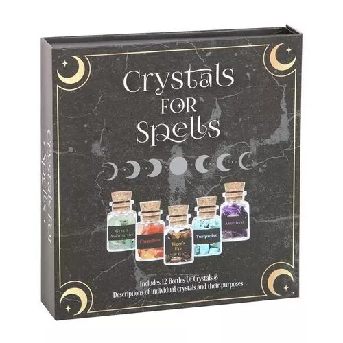 Crystals for Spells (Stone Chip Bottles) Gift Set - Altar Magick & Healing