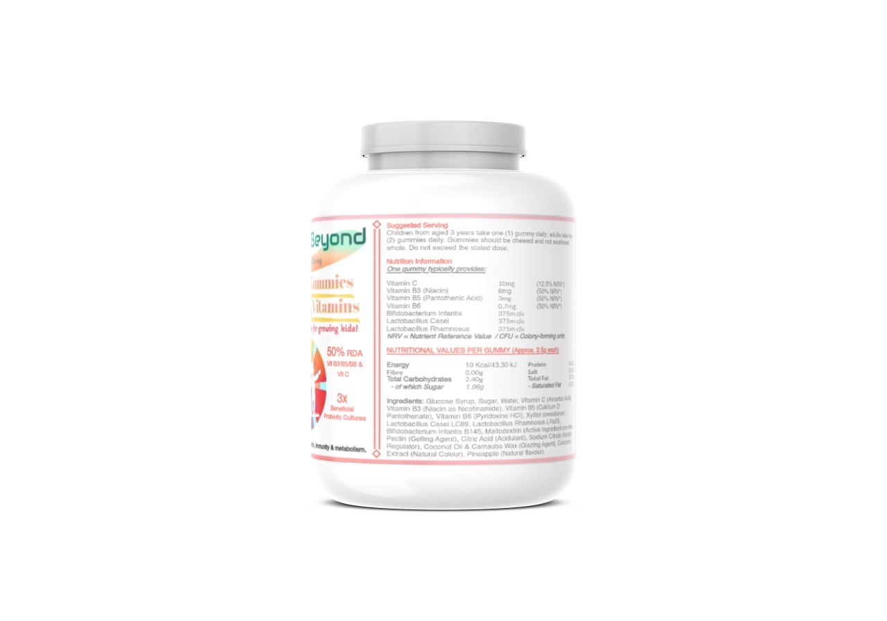 PowerPals Probiotic & Vitamins for Kids - 150 Pineapple Gummies