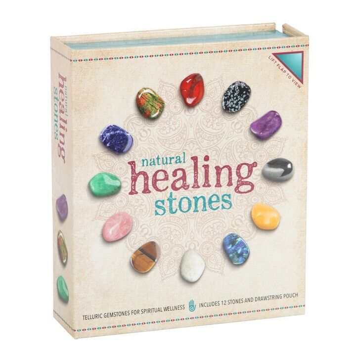Natural Crystal Healing stones Gift Set (12 stones & pouch)