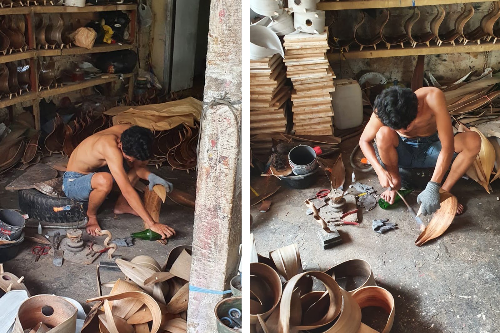 images Natural Coconut Wood Lamps - Unique, sustainable & minimalist home decor!
