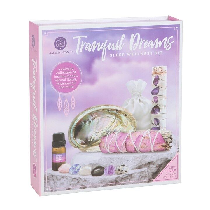 Tranquil Dreams Sleep Wellness Kit (Oils, Crystals, Smudging, Wands)