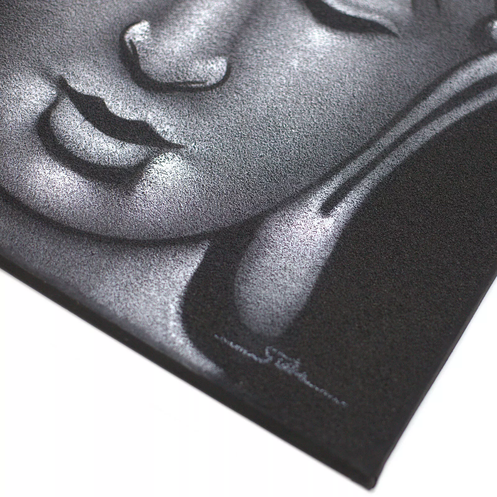 images 60x80cm Buddha Face (Sand Finish), Acrylic Paint on Canvas