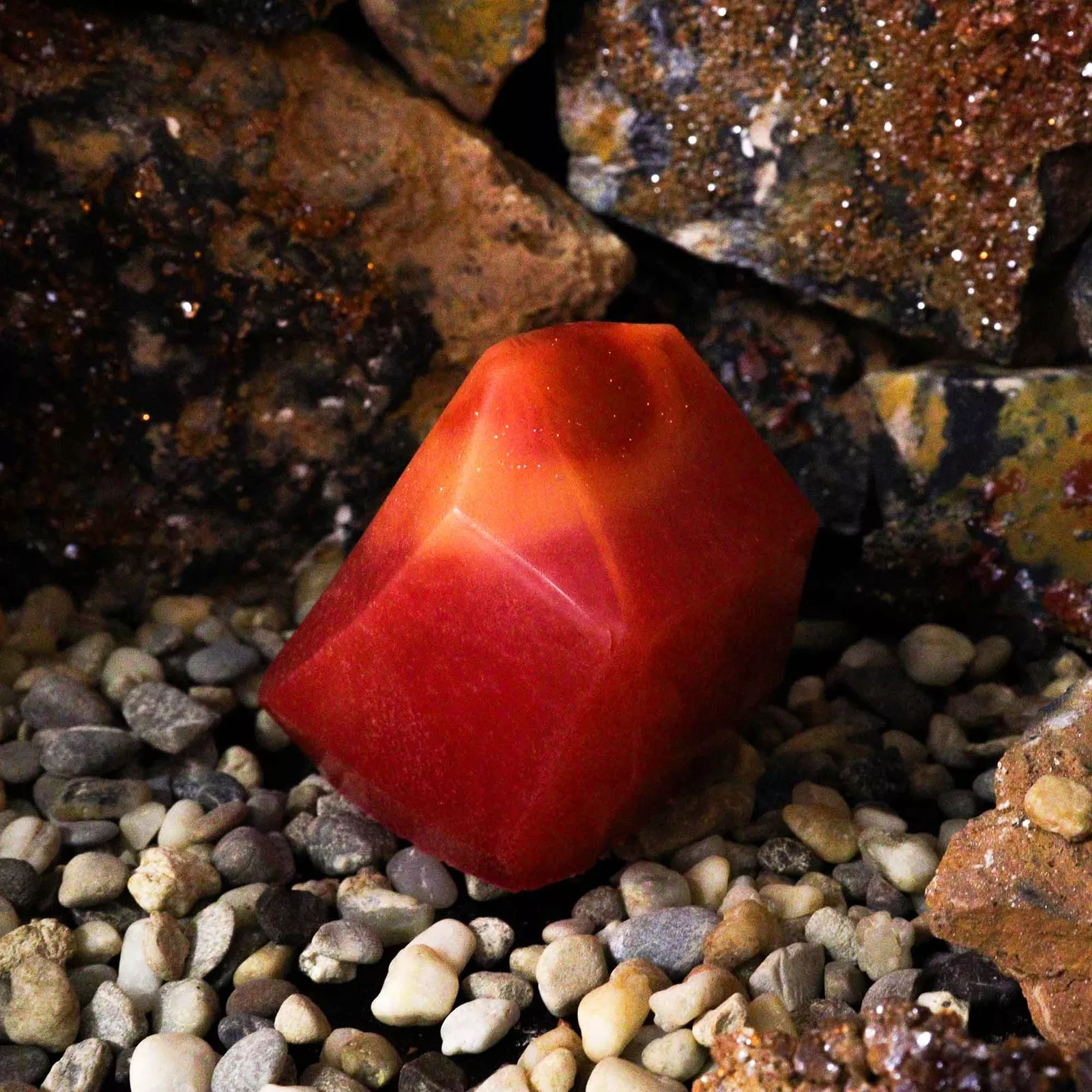 images 4 x Crystal Elementals Soap Set (Handmade with hidden Gemstones)