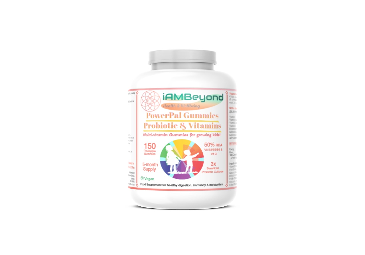 PowerPals Probiotic & Vitamins for Kids - 150 Pineapple Gummies