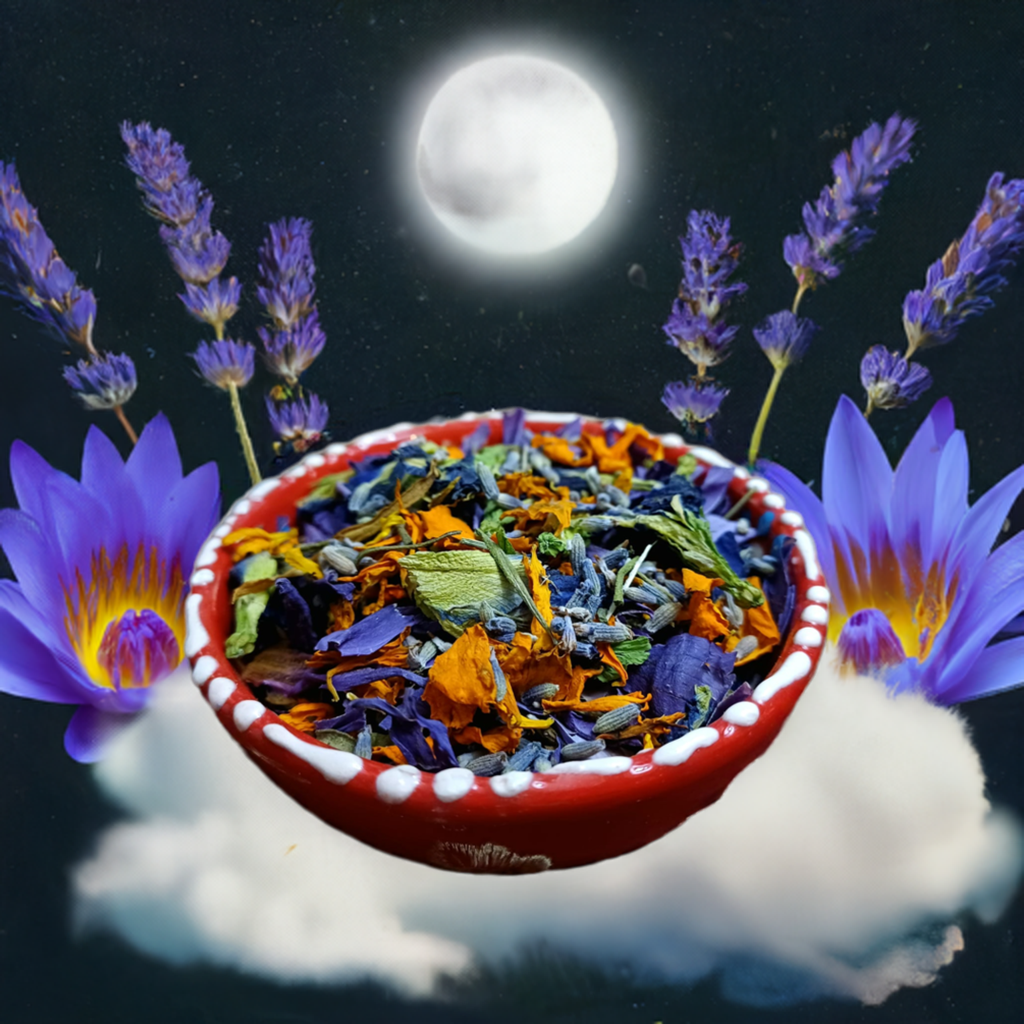 Silent Night Herbal Blend (Blue Lotus/Lavender/Calendula/Blue Pea/Cinnamon)