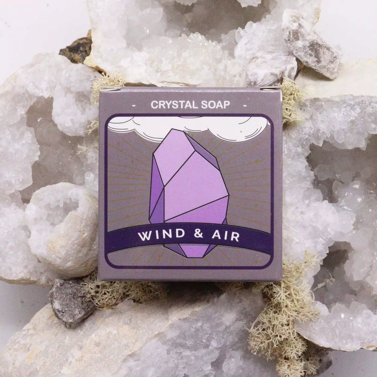 images 4 x Crystal Elementals Soap Set (Handmade with hidden Gemstones)