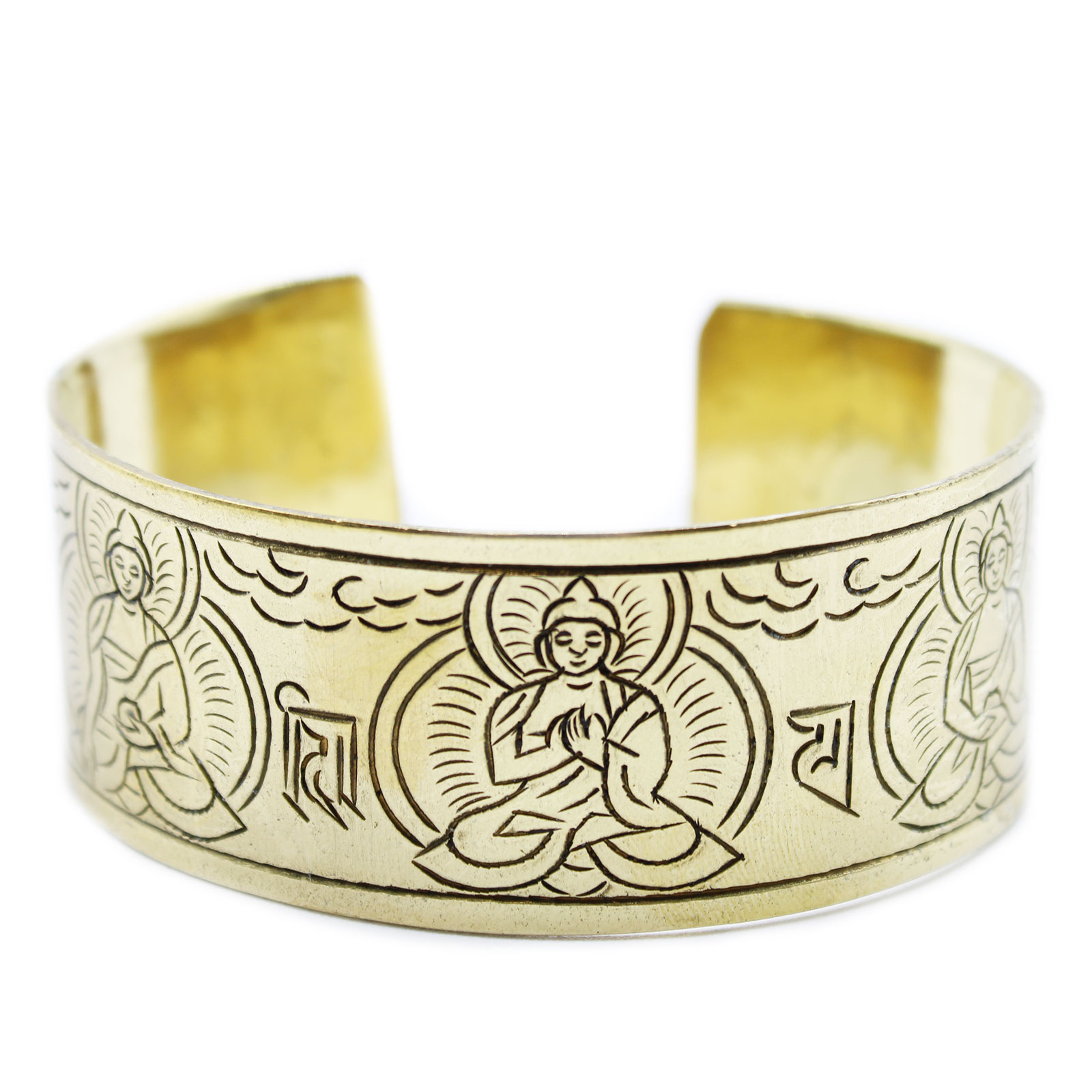 Handmade Tibetan Brass Bracelets - Buddha or Tree of Life