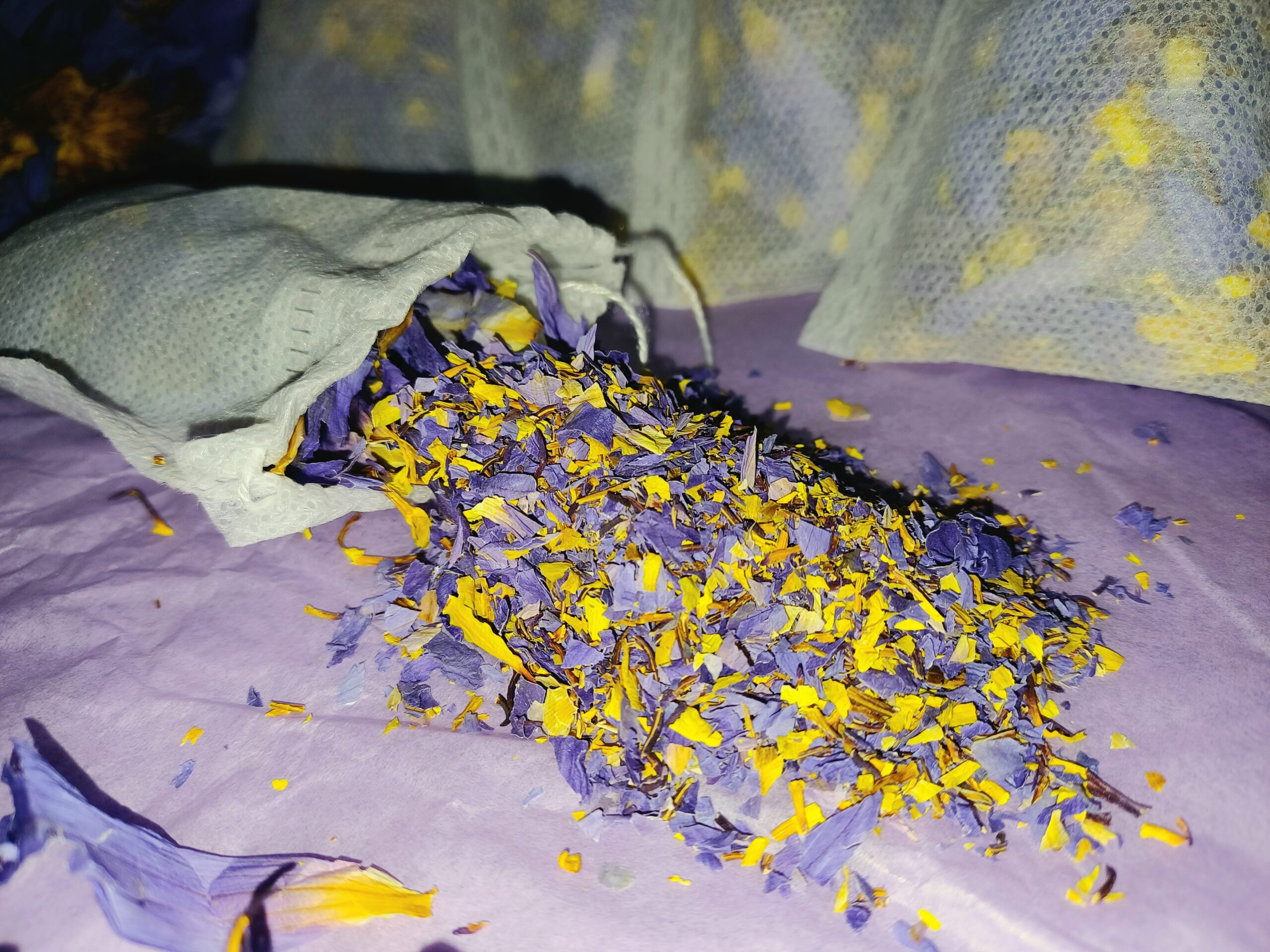 Blue Lotus Flower Herbal Bags - For brewing, bath or home fragrance