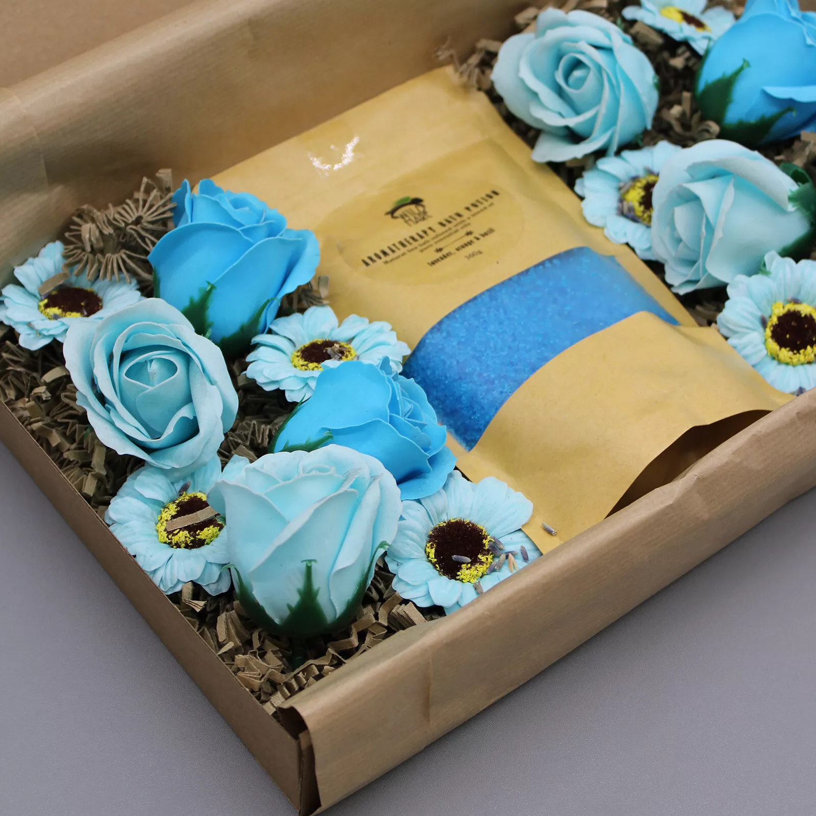 Wild Hare Luxury Spa Bath Kit - Bath Salts & Soap Roses/Sunflowers