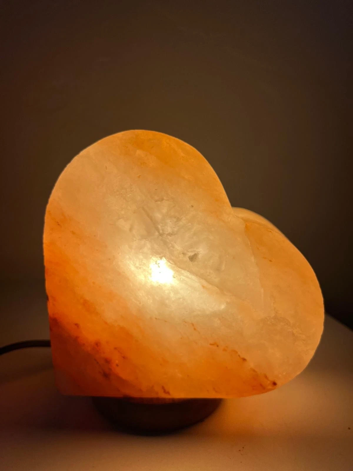 3.6kg Heart-Shaped Carved Himalayan Salt Lamp