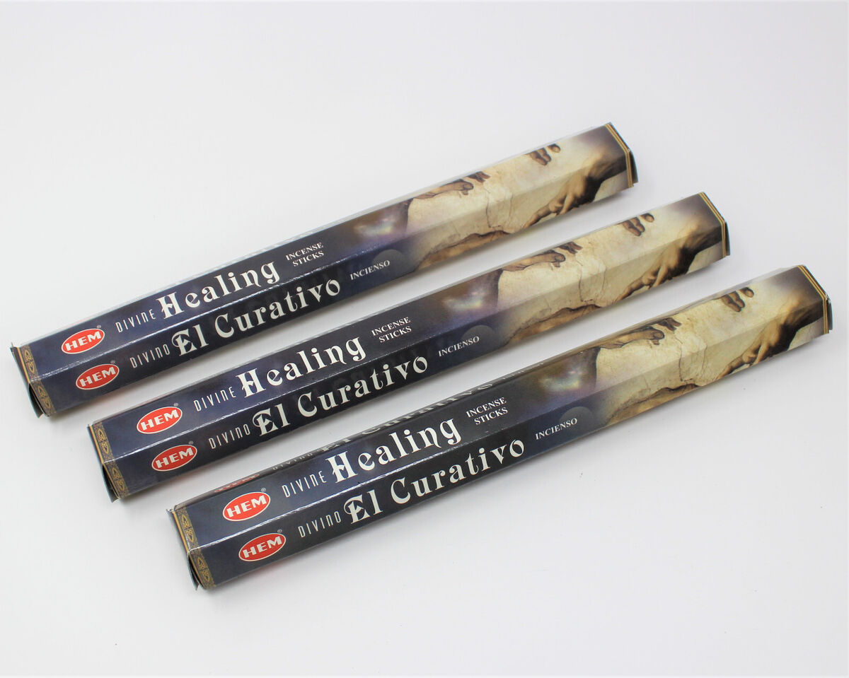 HEM Divine Healing Incense Sticks (Triple Pack - 60 sticks) w/ Free Holder