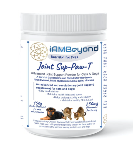 Sup-Paw-T Glucosamine (250mg) Powder Supplement for Pets - 150g Chicken Flavour