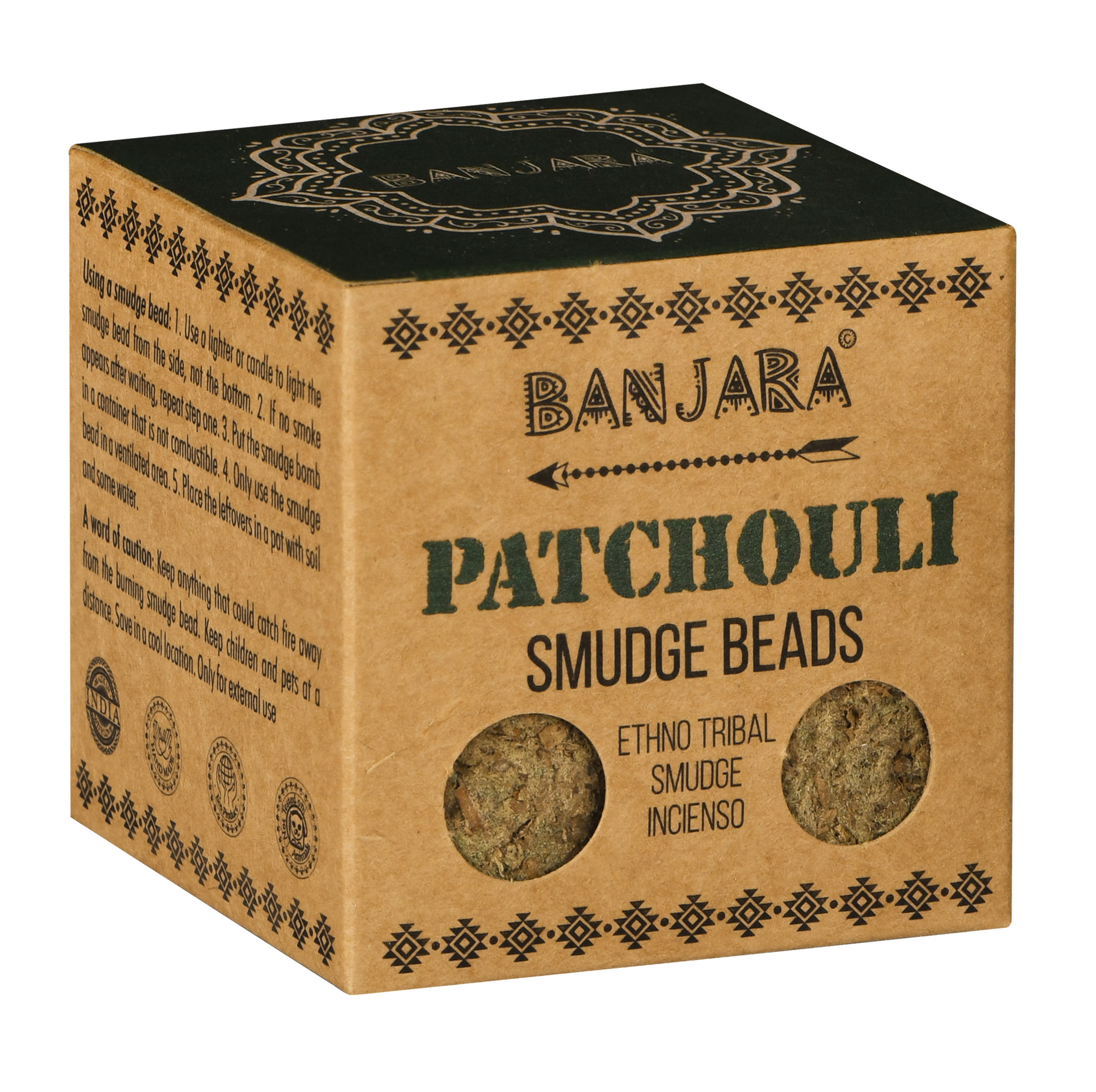 Banjara Smudge Beads (5 pcs w/ Holder) for Healing/Cleansing
