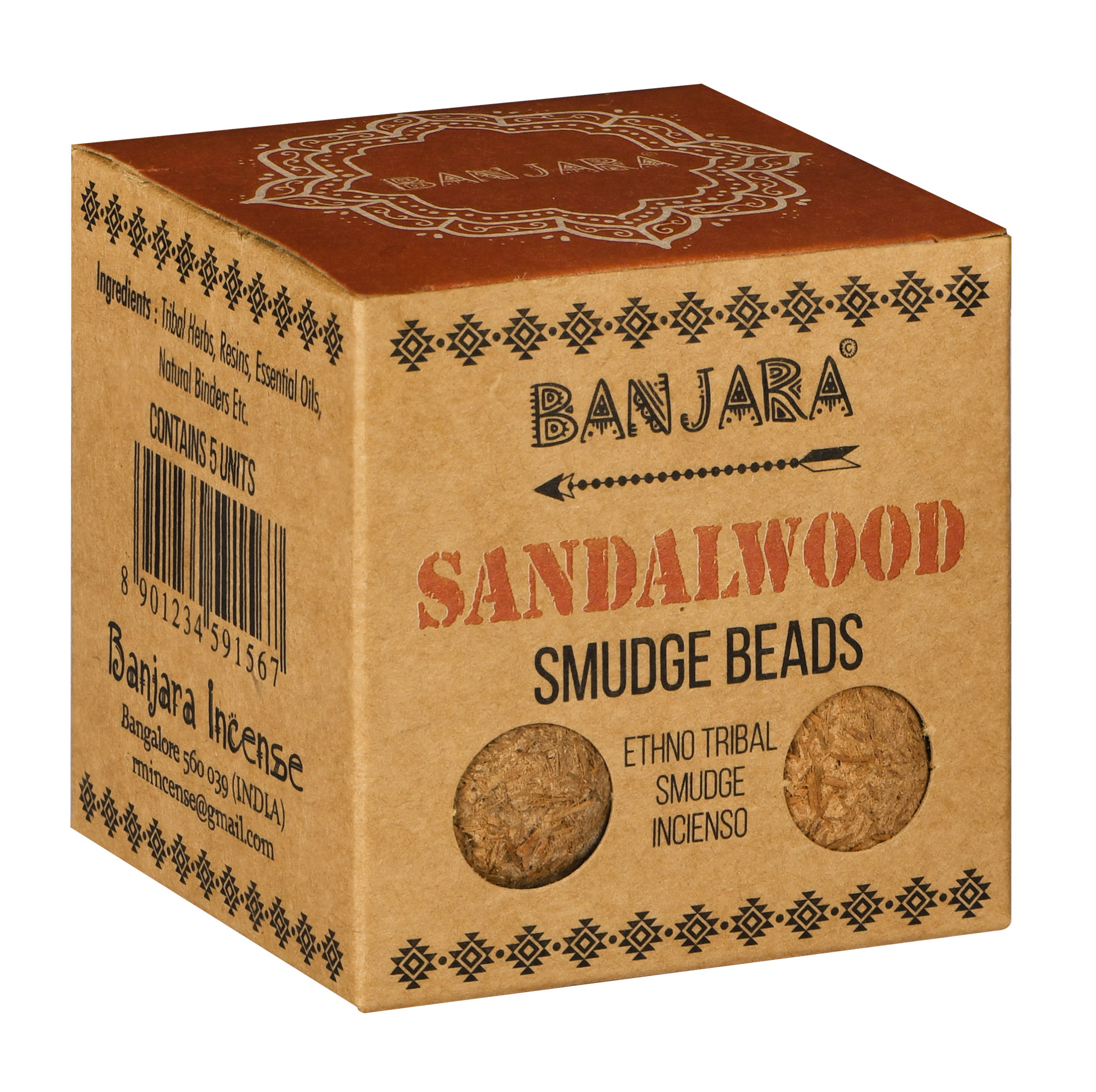 Banjara Smudge Beads (5 pcs w/ Holder) for Healing/Cleansing