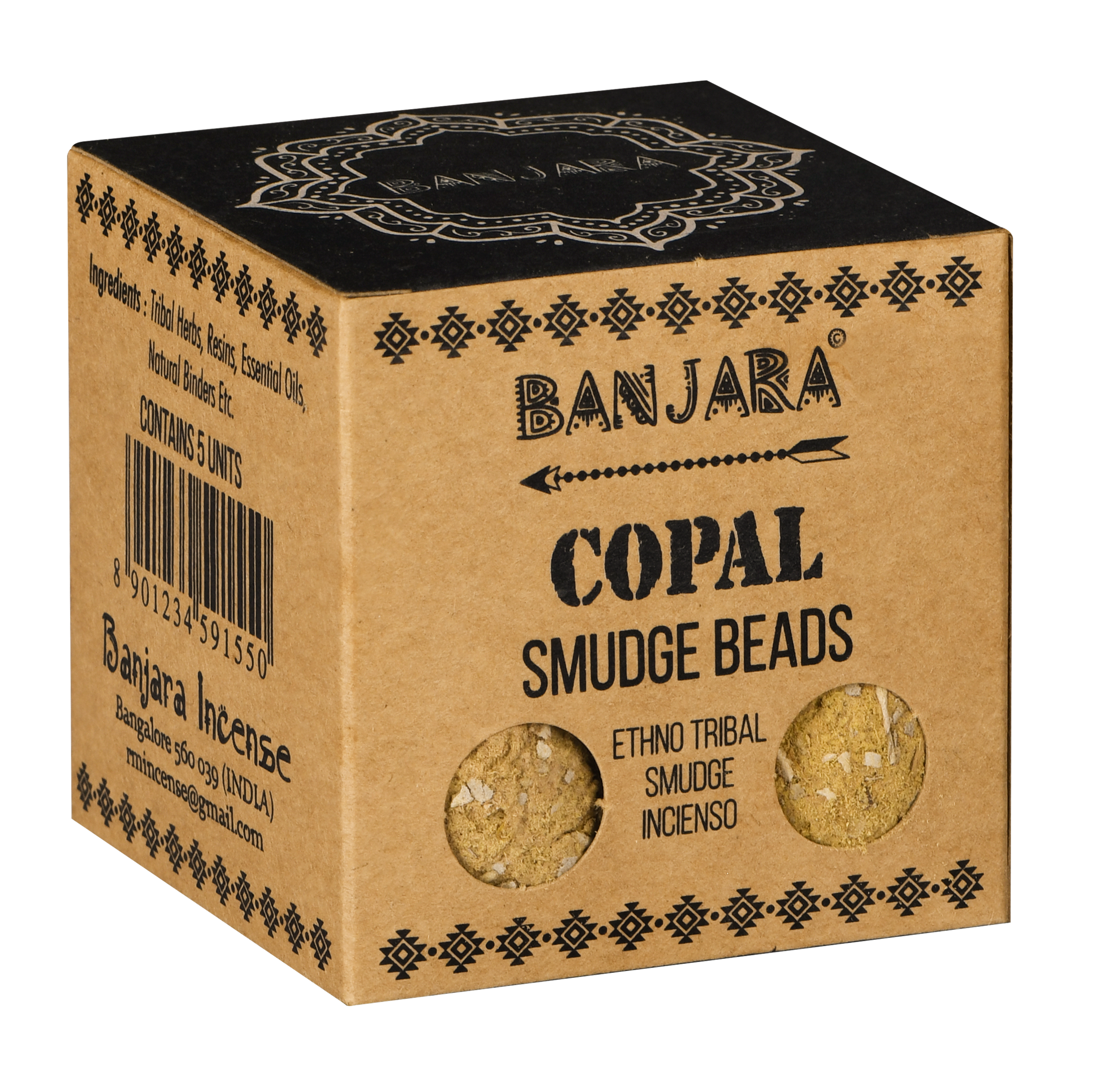 Banjara Smudge Beads (5 pcs w/ Holder) for Healing/Cleansing