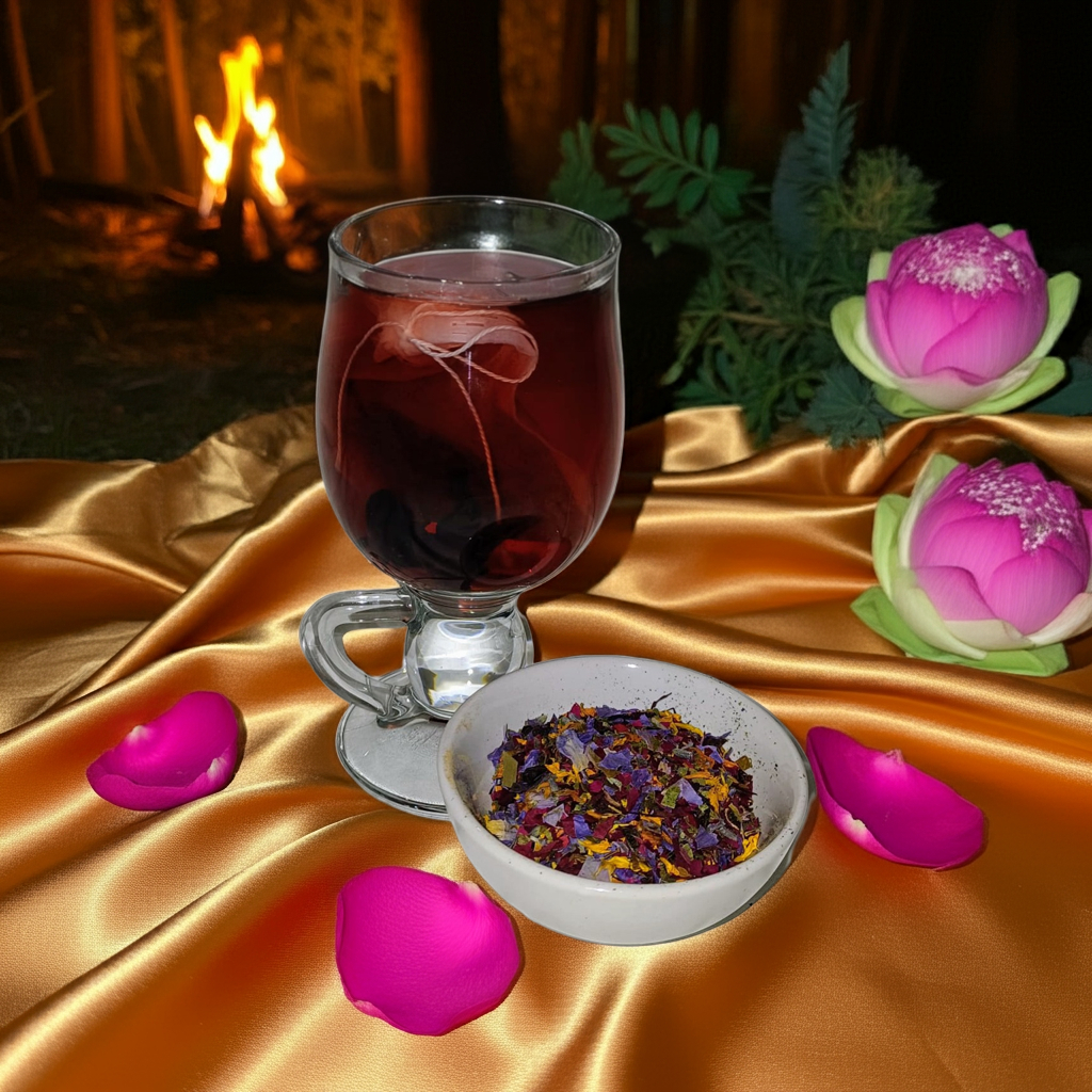 'Radiance' | Heart Chakra Herbal Tea Blend | Ayurveda | Rose, Lotus, Hibiscus