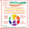 PowerPals Probiotic & Vitamins for Kids - 150 Pineapple Gummies