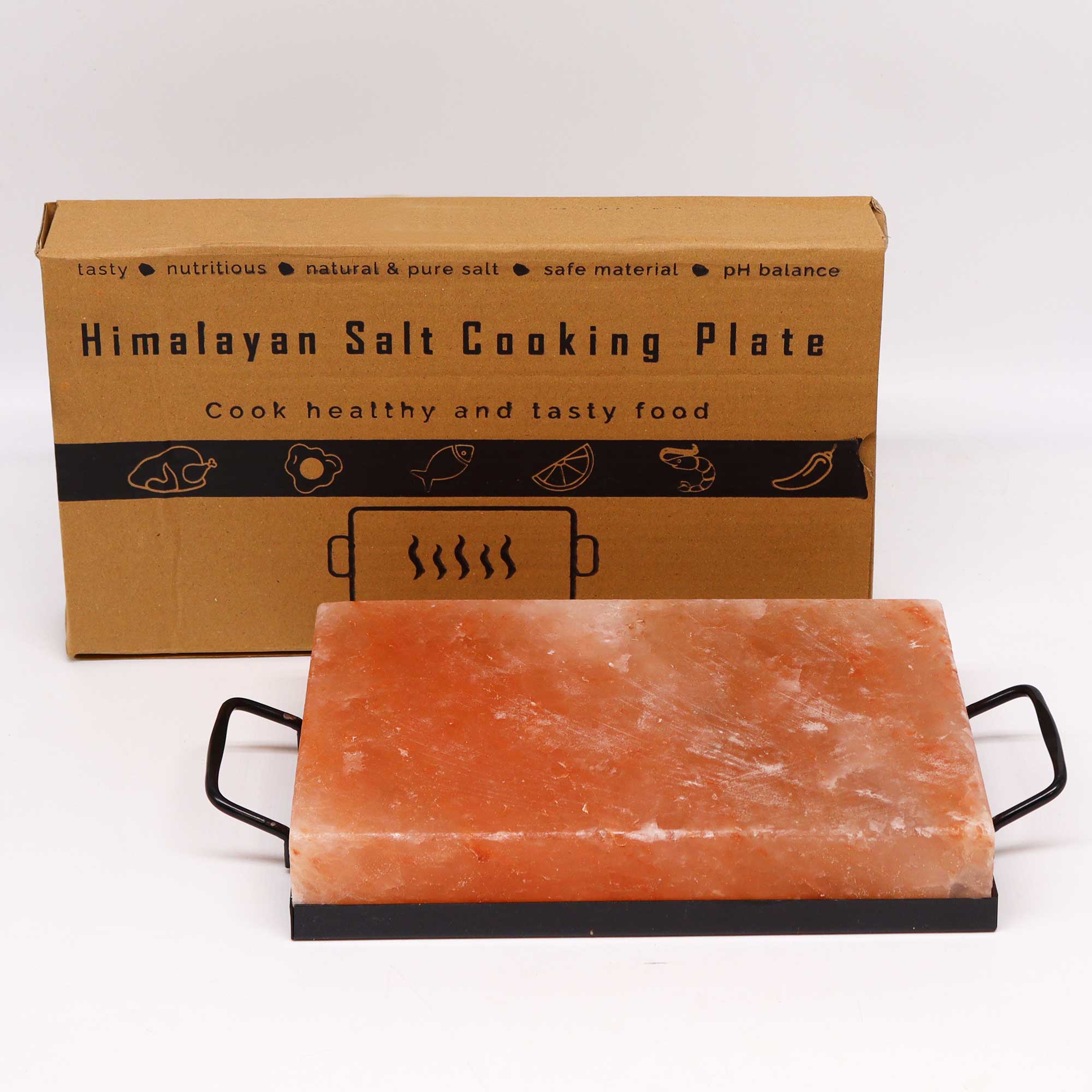 7.5kg Natural Himalayan Salt Ayurvedic Cooking/Serving Block (30x20x5cm)