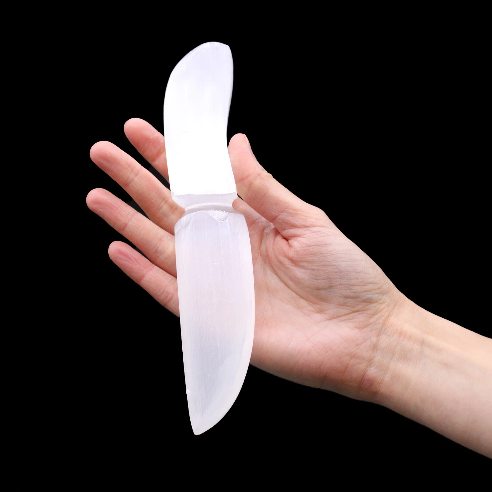 20cm Selenite Ritual Knife (Athame) - [Wicca/Pagan, Witchcraft/Spell Casting]