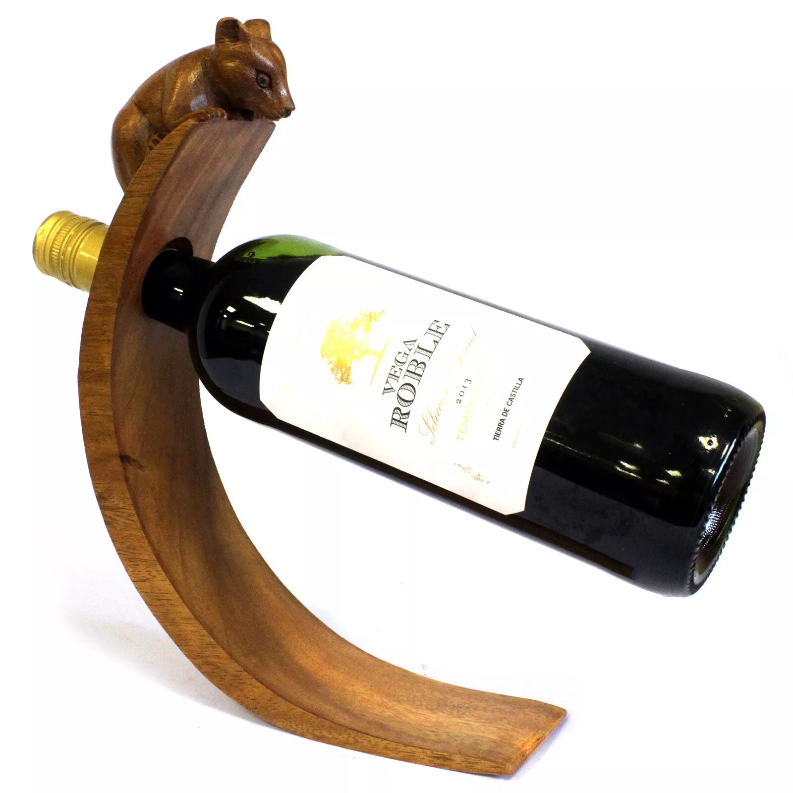 images Assorted Animals - Suar Wood Magic Balance Wine Holders