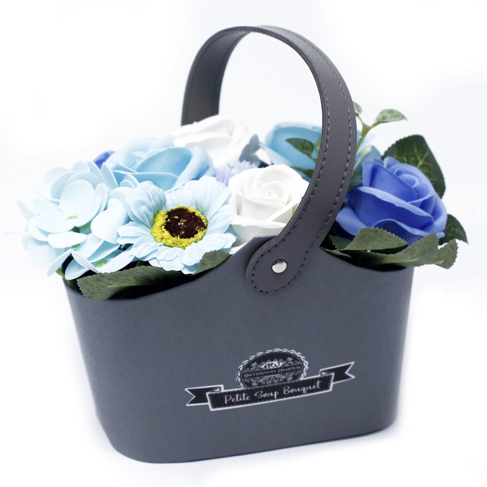 Handmade Soap Flowers - Small Basket/Planter (200g)