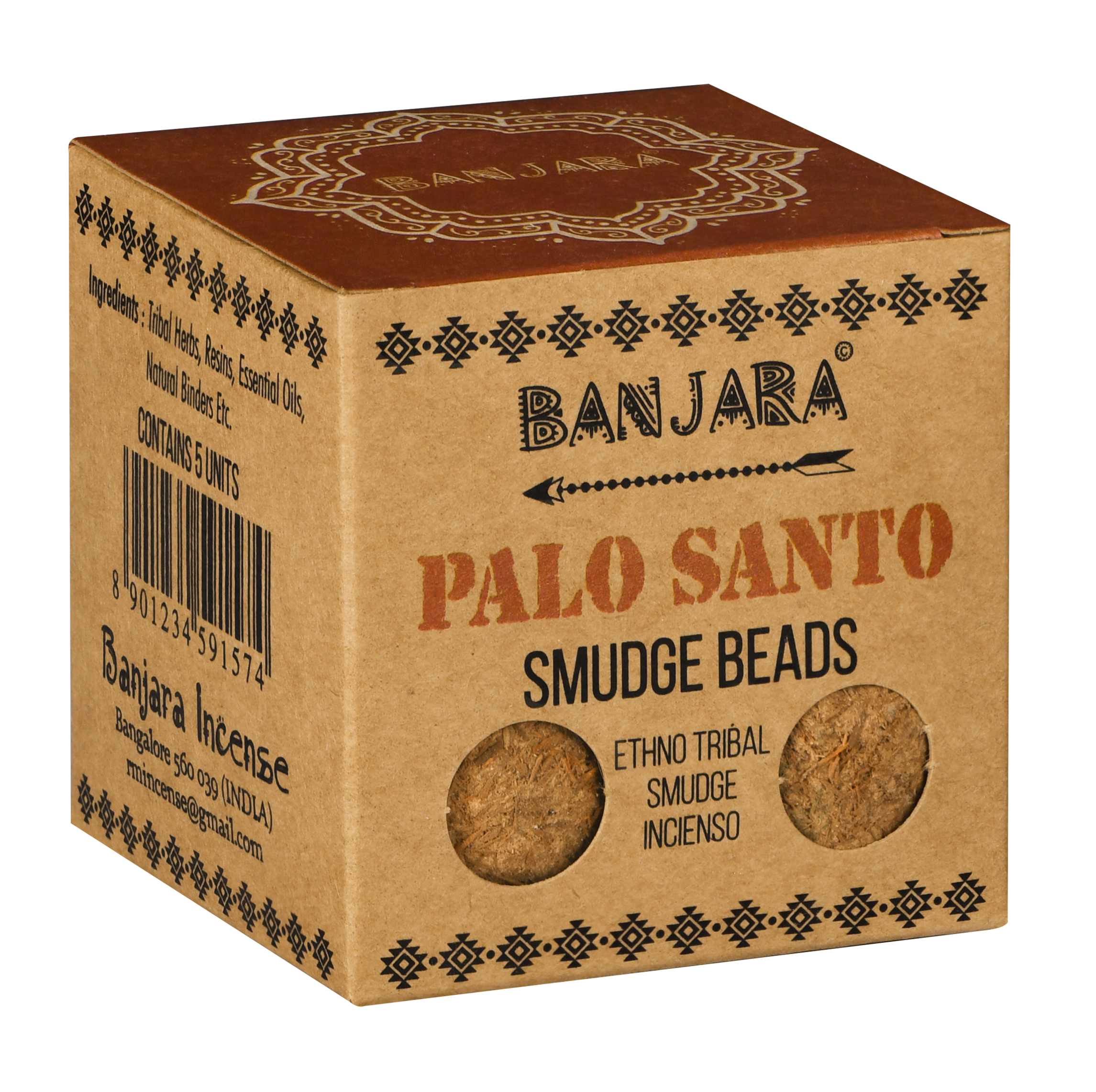 Banjara Smudge Beads (5 pcs w/ Holder) for Healing/Cleansing