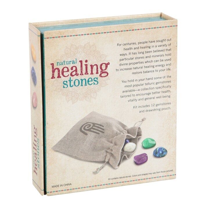Natural Crystal Healing stones Gift Set (12 stones & pouch)