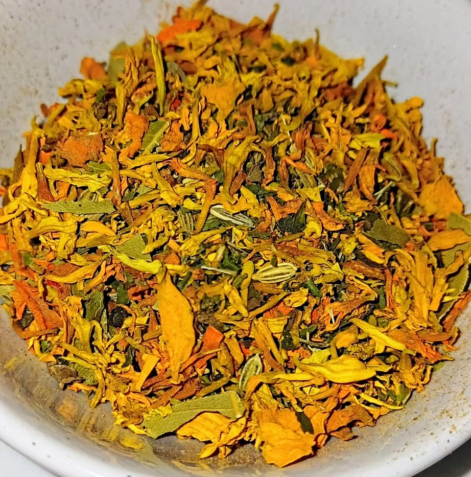 'Inner Sun' | Solar Plexus Chakra Herbal Tea Blend | Ayurveda | Calendula, Mint