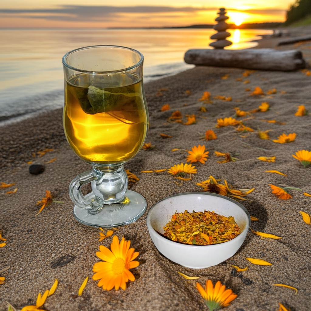 'Inner Sun' | Solar Plexus Chakra Herbal Tea Blend | Ayurveda | Calendula, Mint