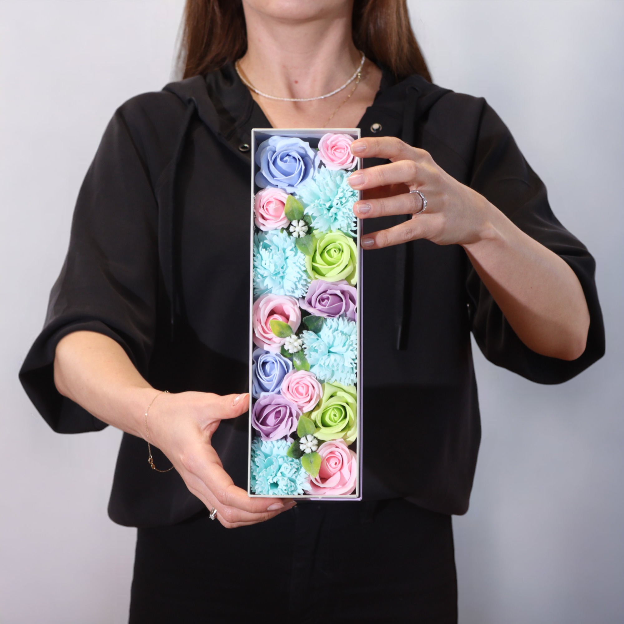 images Handmade Soap Flowers (200g, Long Gift Box)