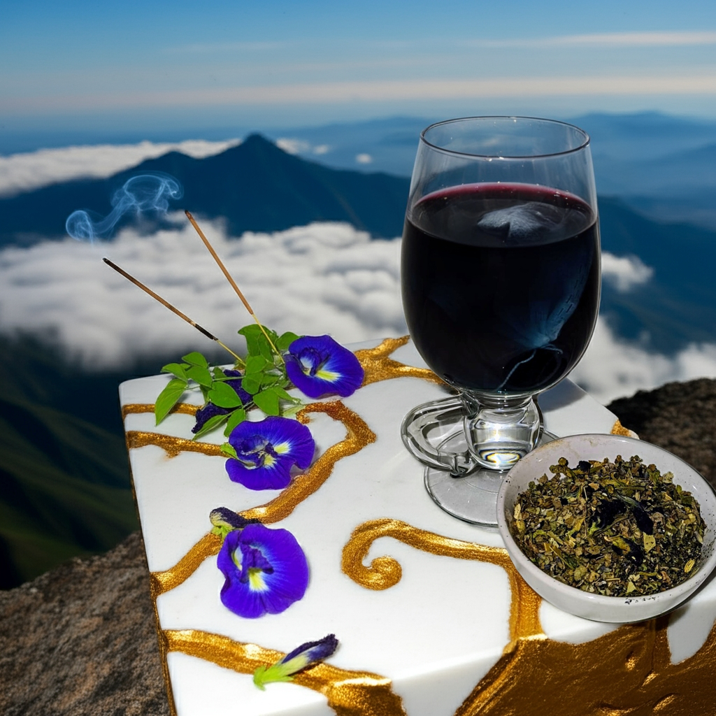 'Clear Voice' | Throat Chakra Herbal Tea Blend | Ayurveda | Mullein, Blue Pea