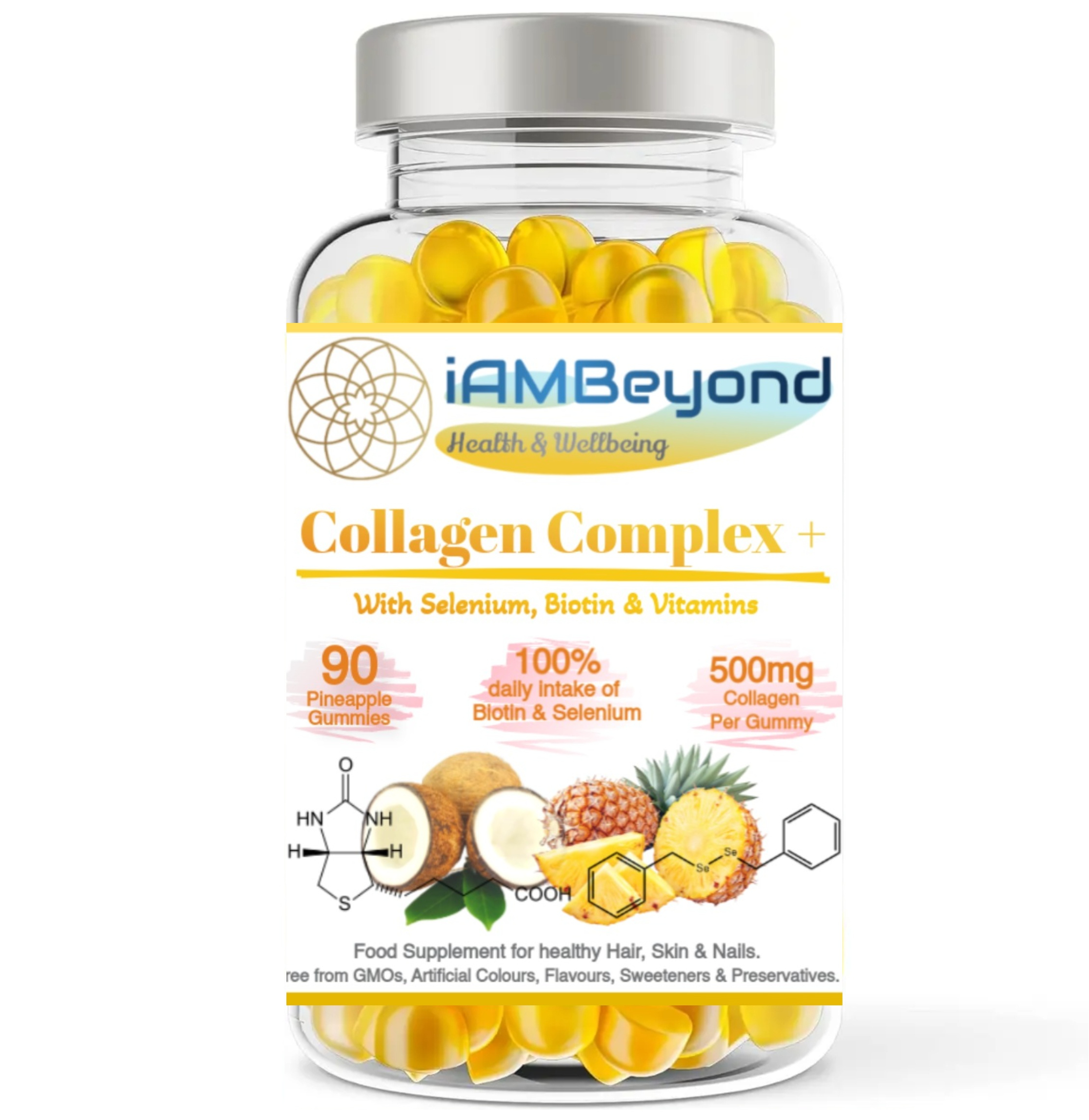 Collagen Complex+ Gummies - 500mg Hydrolysed Collagen with Biotin & Selenium